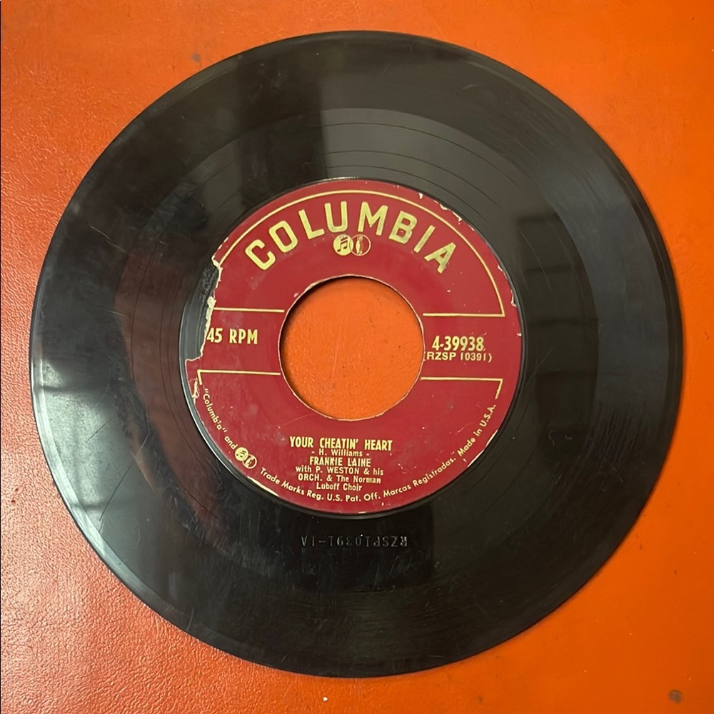 Columbia 45 RPM Vinyl Record Frankie Laine